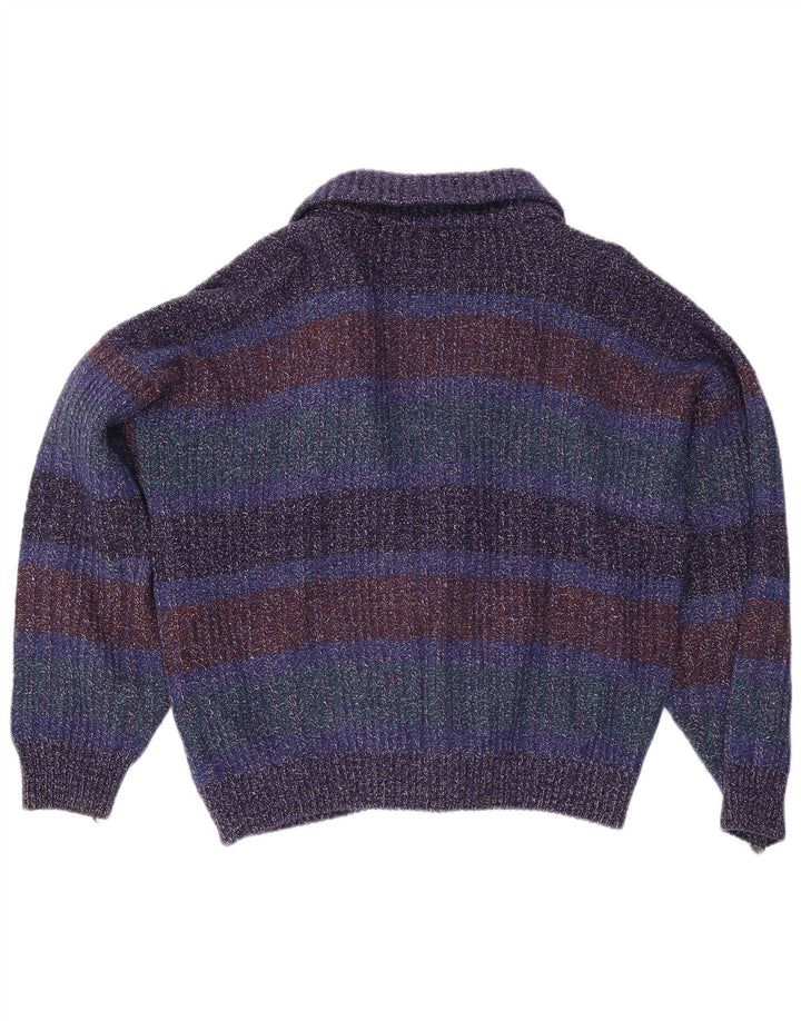 Vintage Mens Cardigan Sweater IT 52 Large Multicoloured Flecked Wool