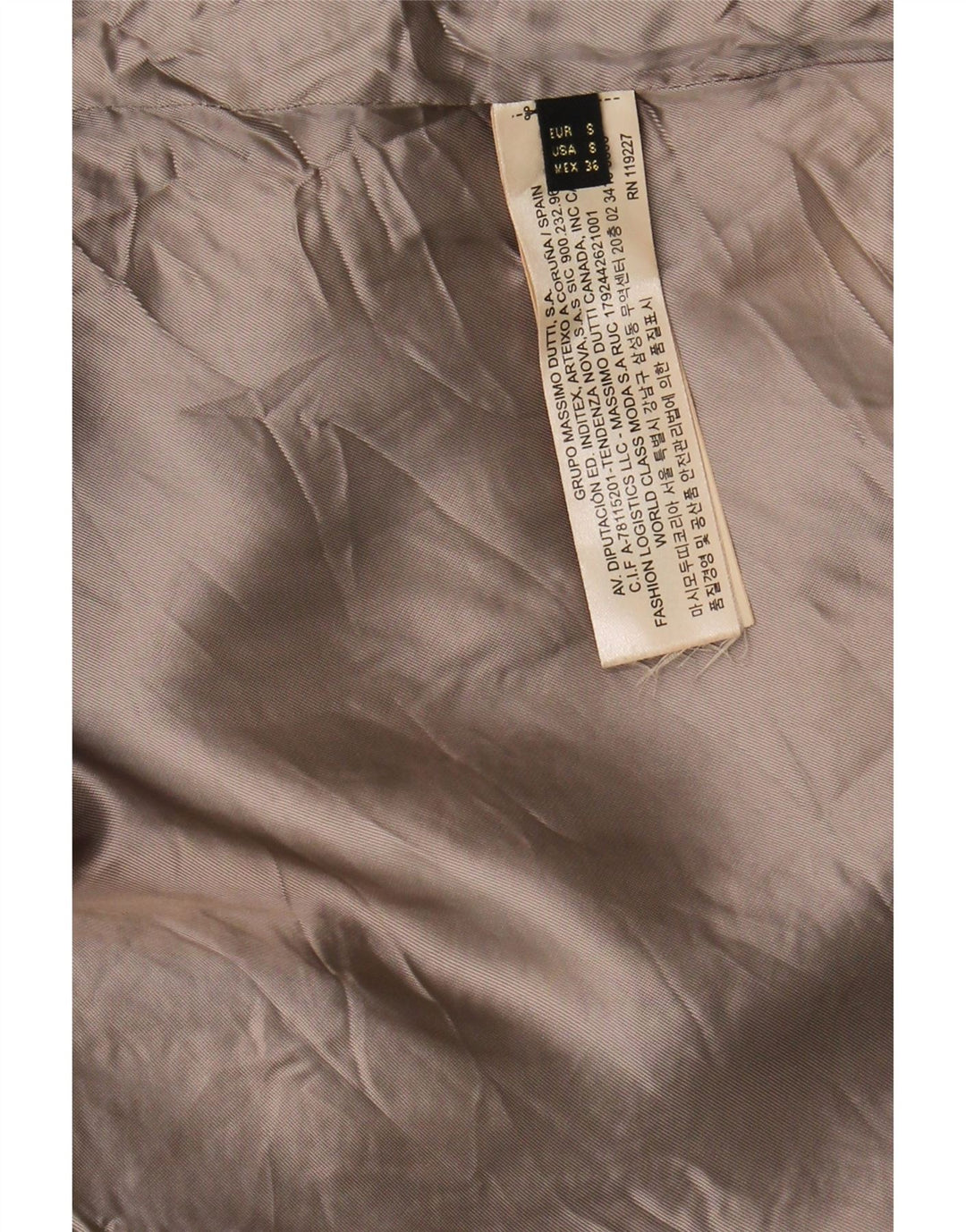 MASSIMO DUTTI Womens Overcoat UK 10 Small Grey Spotted Wool Vintage Massimo Dutti and Second-Hand Massimo Dutti from Messina Hembry 