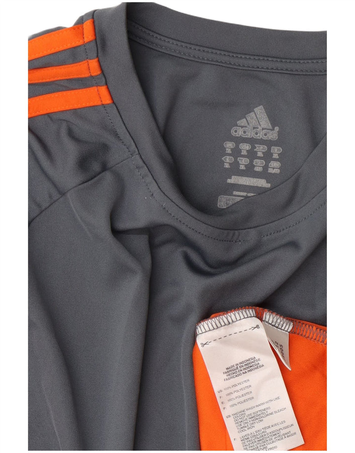 Adidas Mens Climacool T-Shirt Top XL Grey Colourblock Polyester