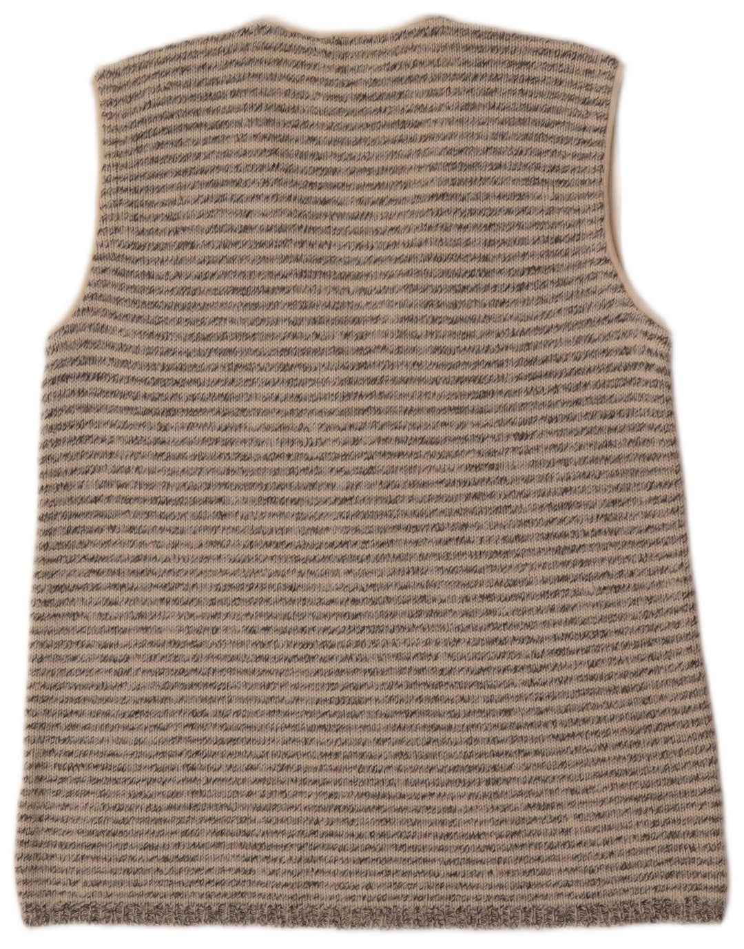 Vintage Mens Sleeveless Cardigan Sweater Small Grey Check