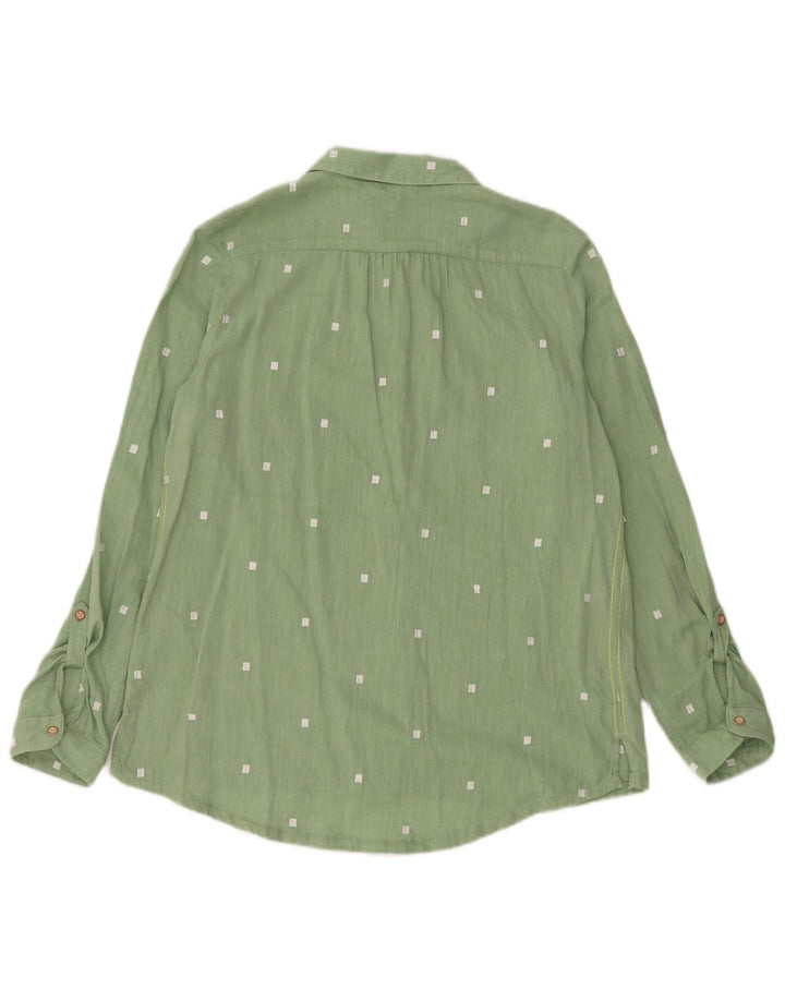 WHITE STUFF Womens Shirt UK 10 Small Green Spotted