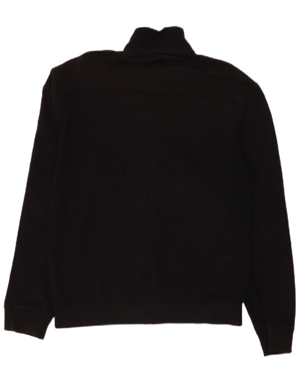 Emporio Armani Mens Tracksuit Top Jacket Large Black Spotted Cotton
