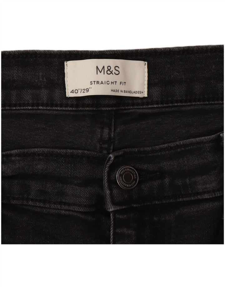 Marks & Spencer Mens Straight Jeans W40 L29 Grey Cotton