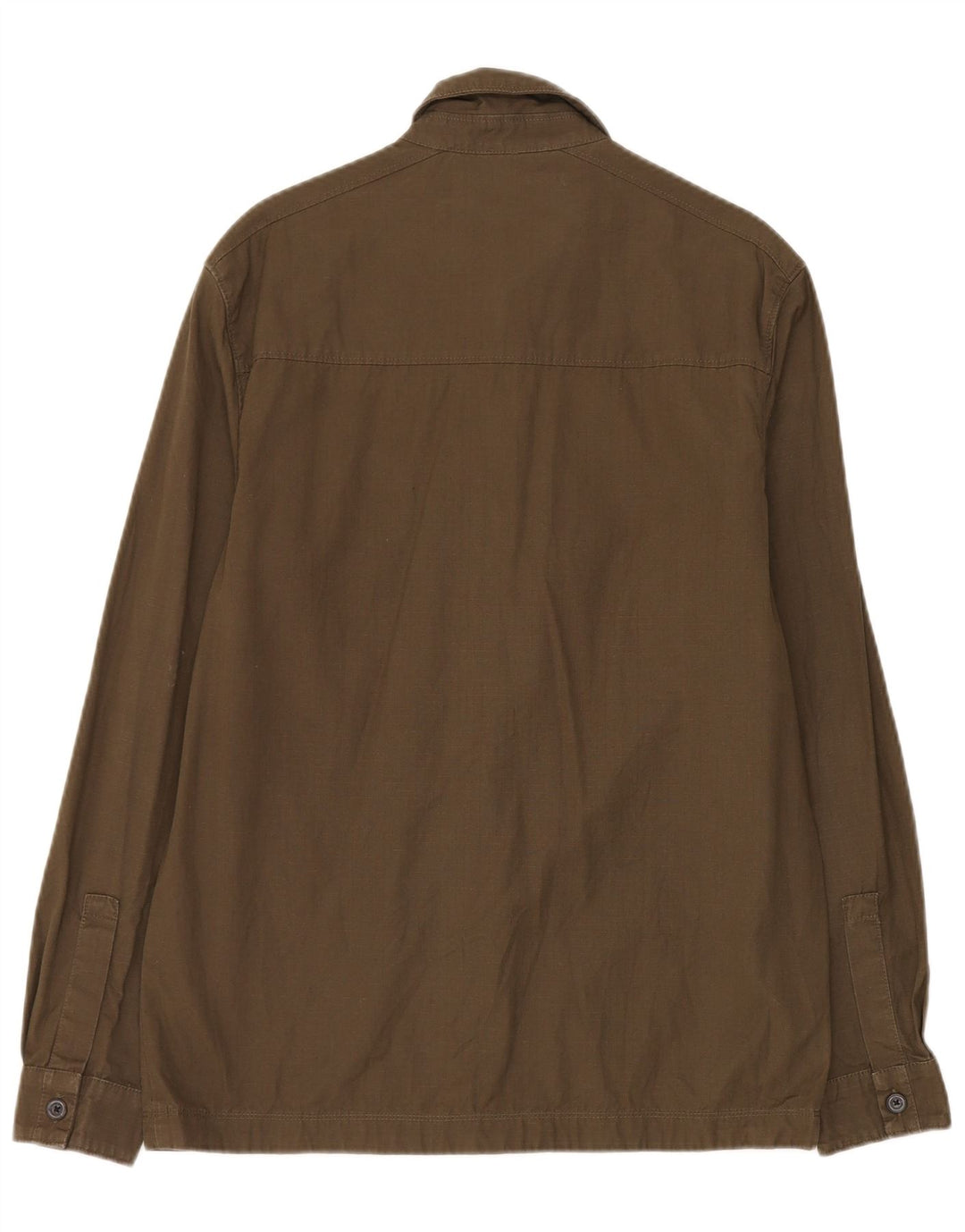 Lyle & Scott Mens Shirt Medium Khaki Cotton