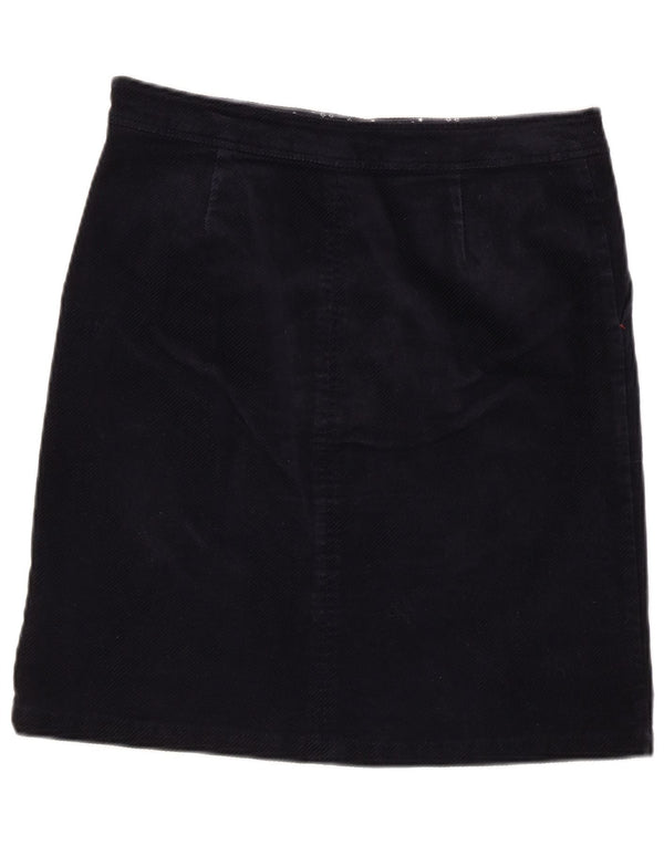 White Stuff Womens Corduroy Skirt UK 10 Small W32 Navy Blue Cotton