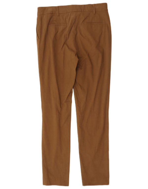 Massimo Dutti Womens Pegged Chino Trousers W32 L30 Beige Cotton