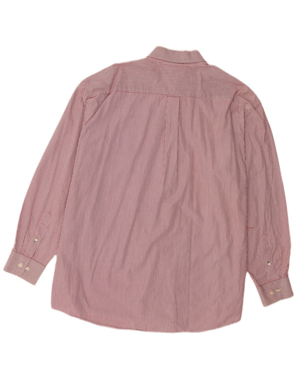 Tommy Hilfiger Mens Shirt Size 17 XL Pink Pinstripe Cotton