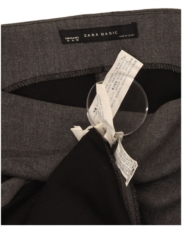 Zara Womens Sleeveless Sheath Dress UK 12 Medium Grey Polyester