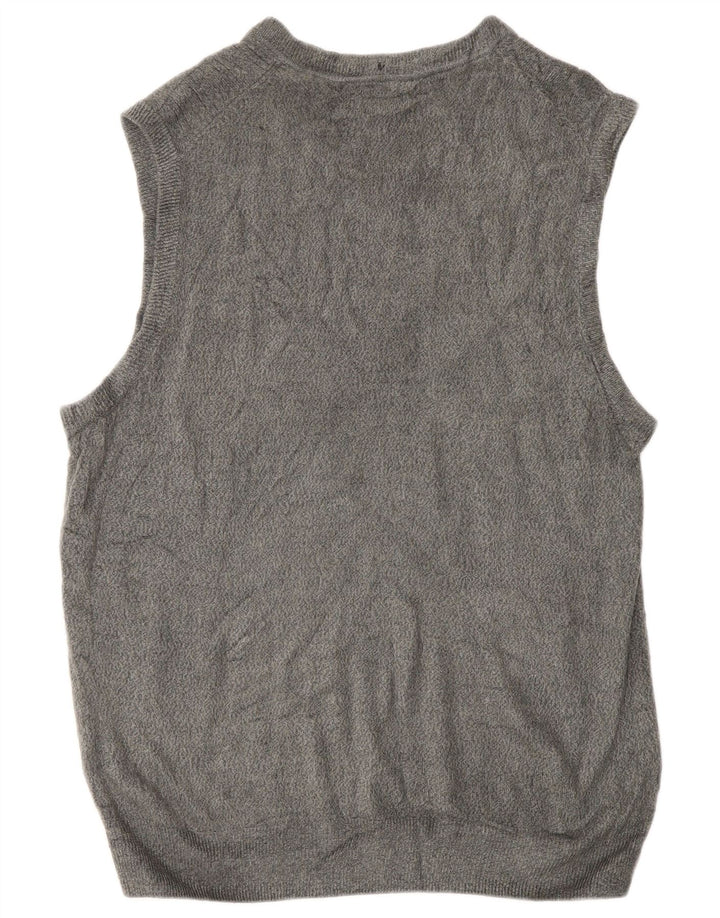 Dockers Mens Vest Tank Top Large Grey Flecked Acrylic
