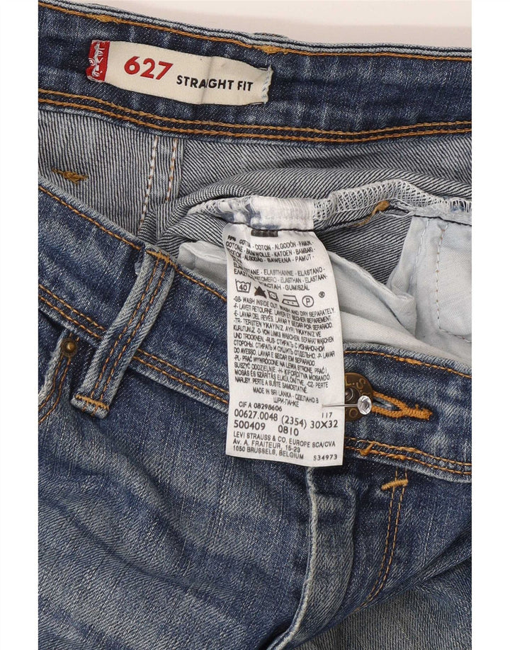Levi's Mens 627 Straight Jeans W30 L32 Blue Cotton