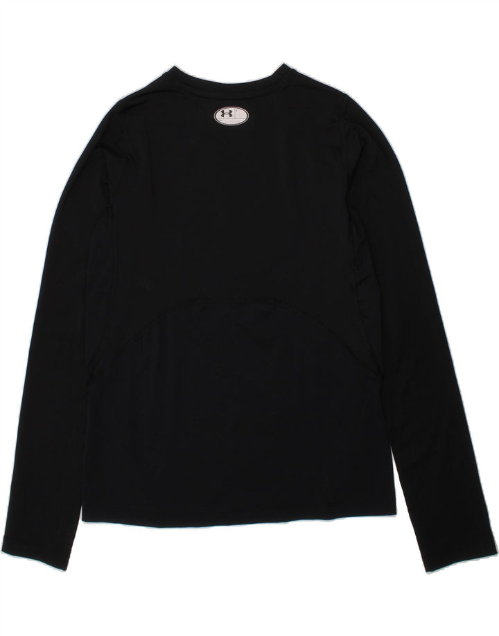 UNDER ARMOUR Boys Top Long Sleeve 11-12 Years Large Black Vintage Under Armour and Second-Hand Under Armour from Messina Hembry 