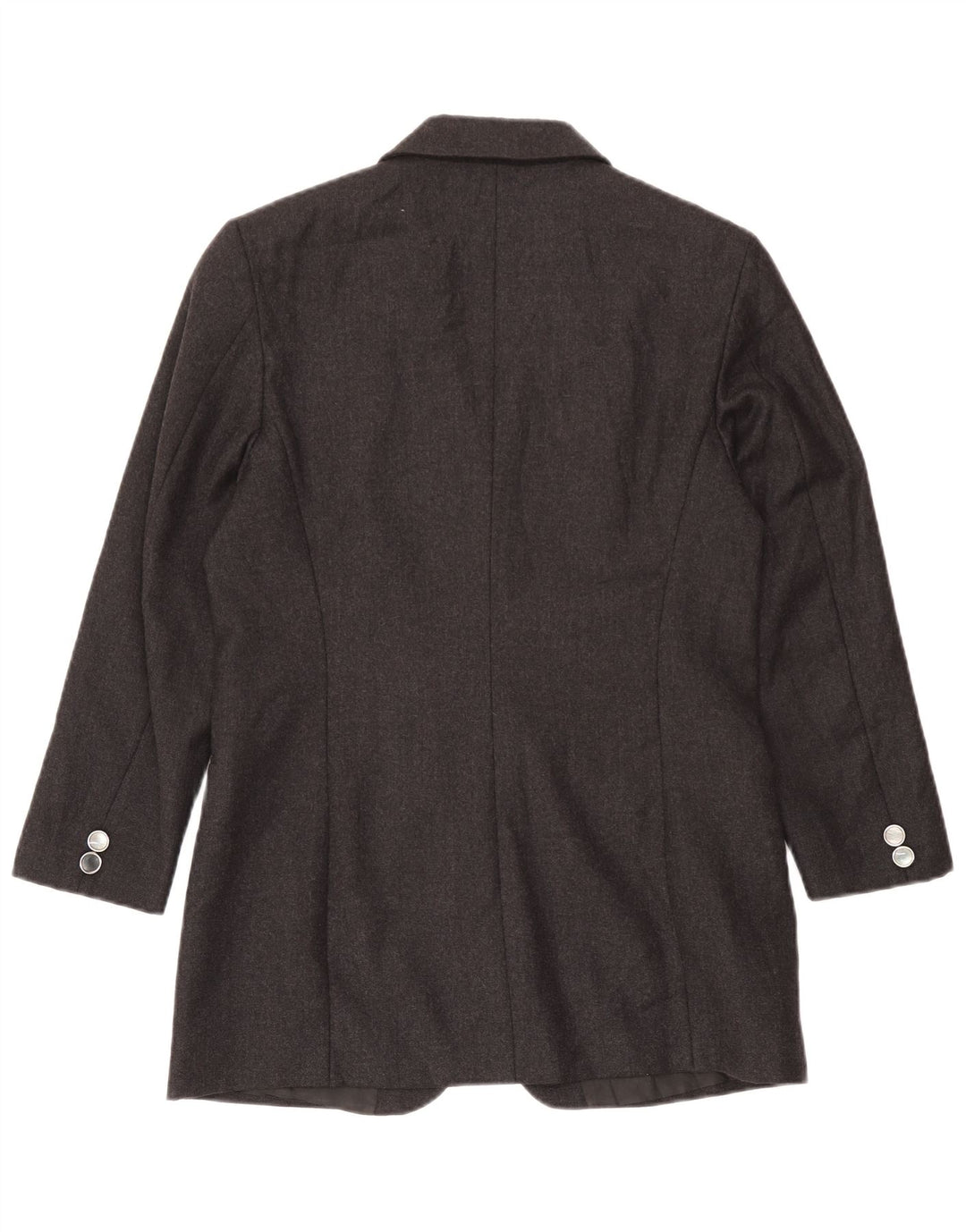 Vintage Womens Longline 3 Button Blazer Jacket UK 14 Medium Grey