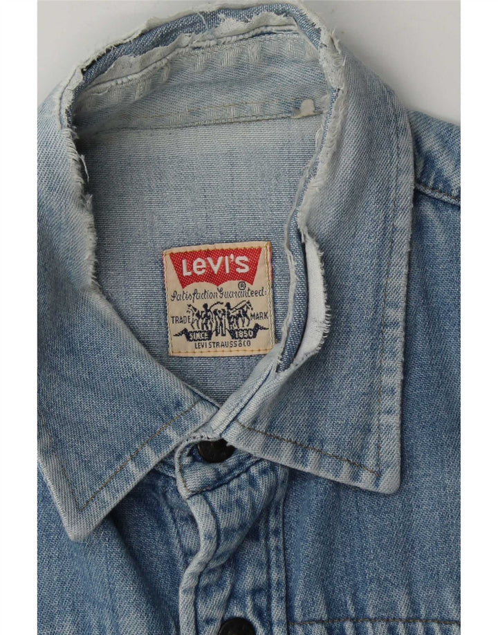 Levi's Mens Sleeveless Denim Shirt Small Blue