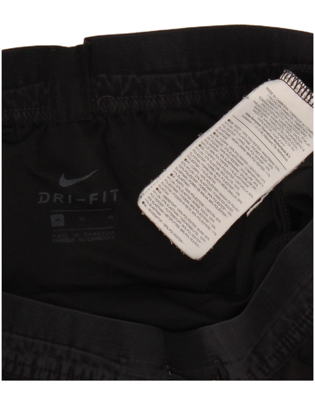 NIKE Womens Dri Fit Sport Shorts UK 12 Medium Black Polyester