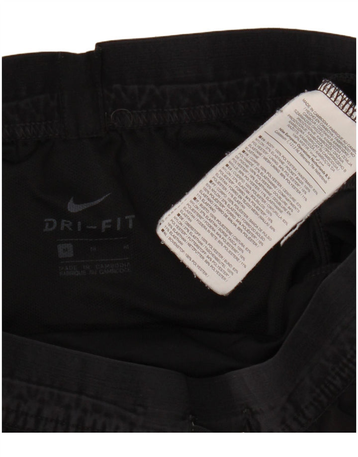 NIKE Womens Dri Fit Sport Shorts UK 12 Medium Black Polyester