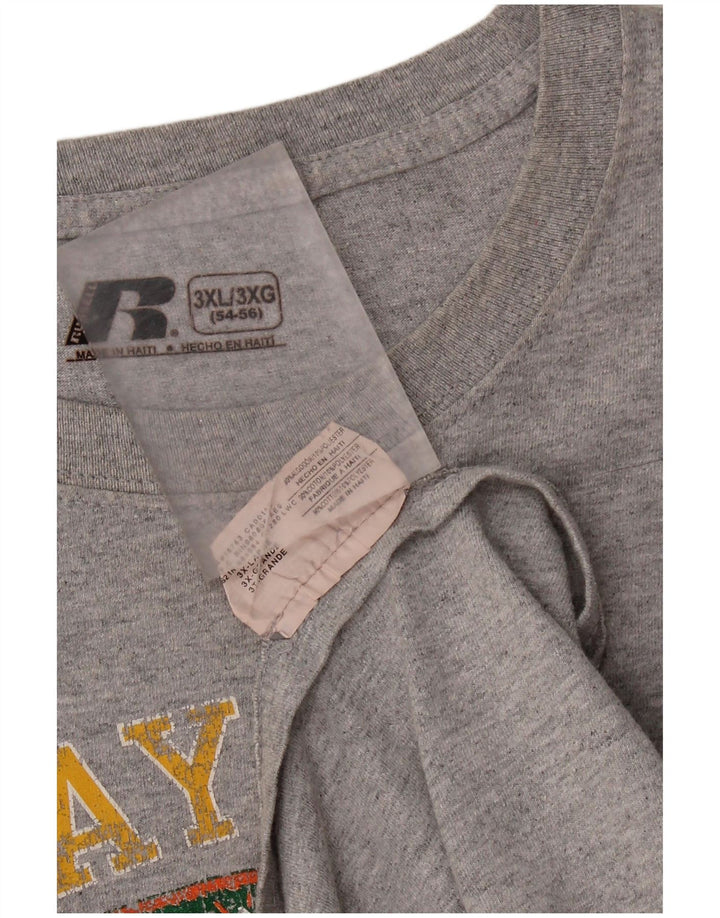 Russell Athletic Mens Baylor Bears Graphic T-Shirt Top 3XL Grey Cotton