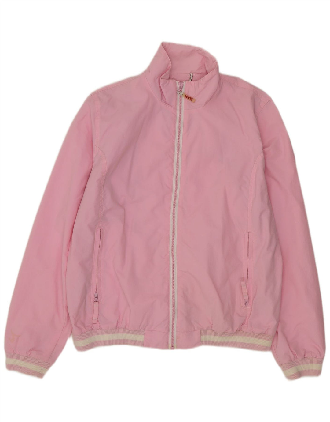 SLAM Womens Tracksuit Top Jacket UK 14 Medium Pink Nylon