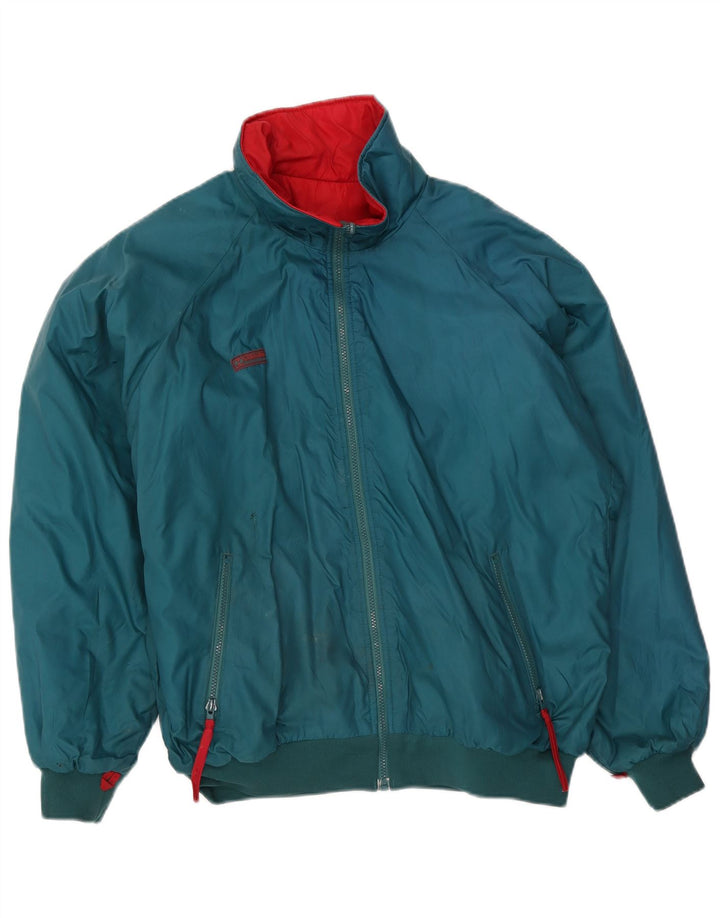 Columbia Mens Bomber Reversible Jacket UK 40 Large Green