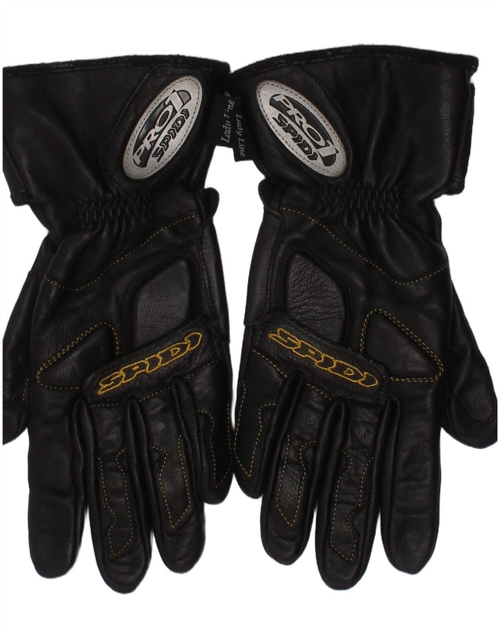 Spidi Womens Lady Line Biker Leather Gloves Medium Black Motorcycle