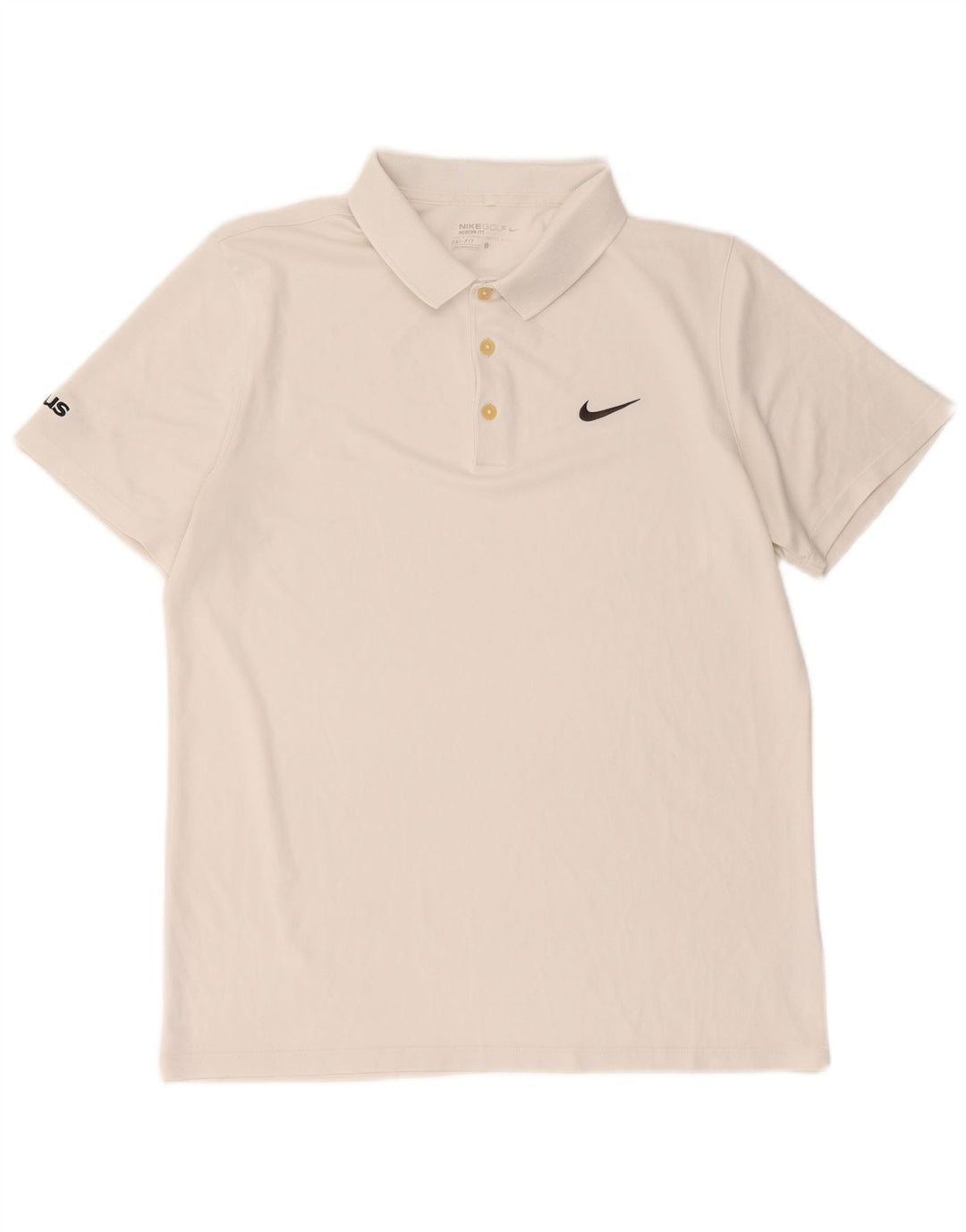Nike Mens Dri Fit Polo Shirt Large White Polyester