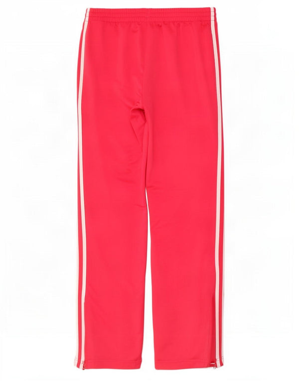 Adidas Womens Tracksuit Trousers UK 12 Medium Pink Polyester