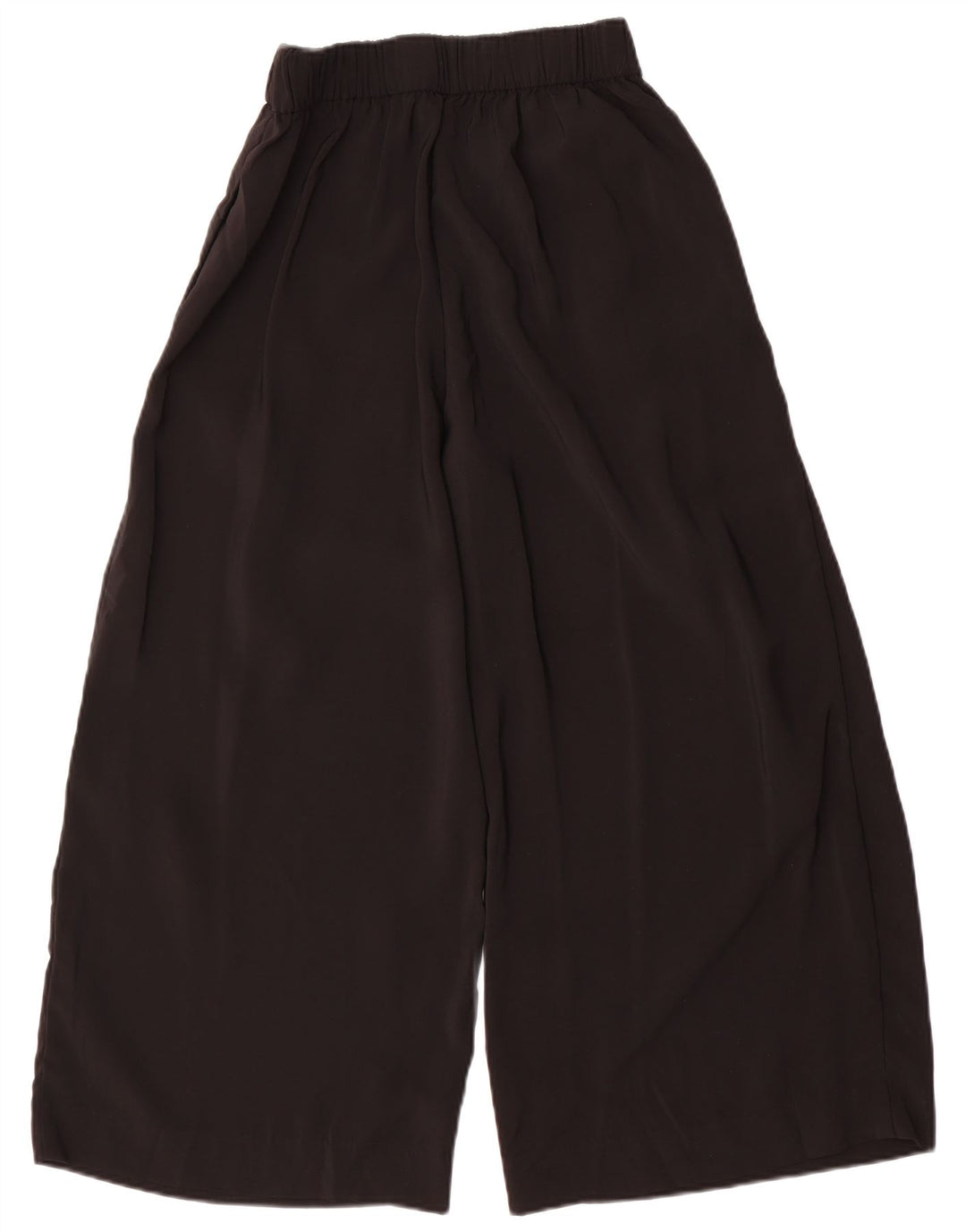 Zara Womens Wide Leg Cropped Trousers Medium W30 L24 Black Polyester