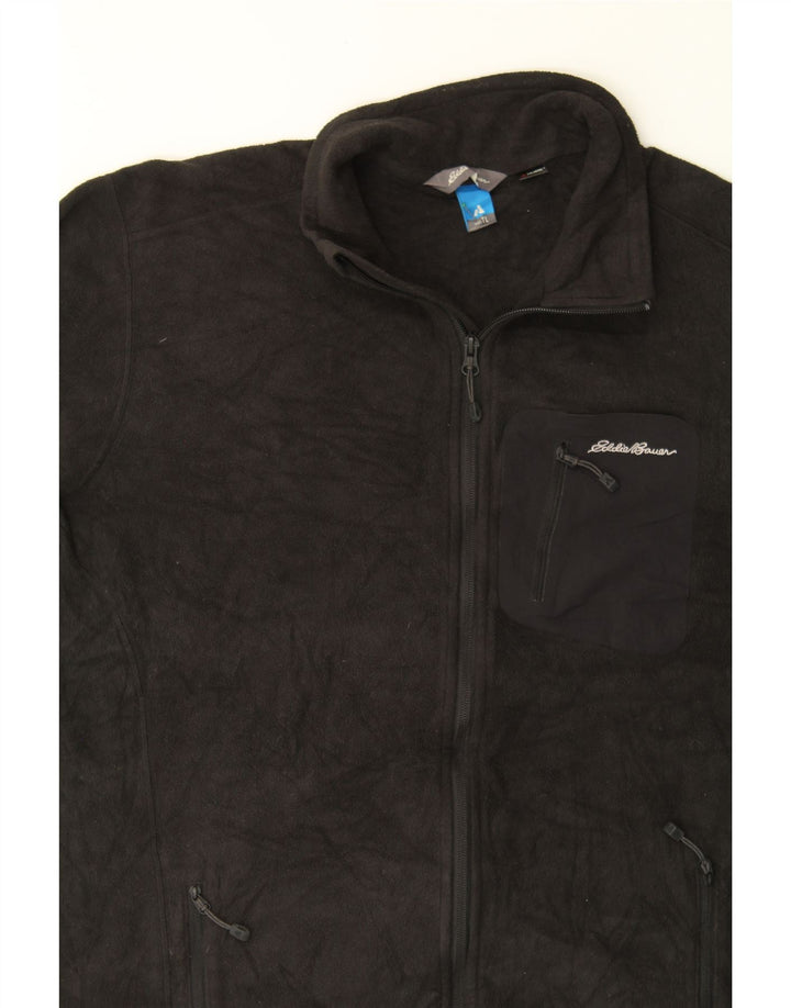 EDDIE BAUER Mens Fleece Jacket UK 40 Large Black Vintage Eddie Bauer and Second-Hand Eddie Bauer from Messina Hembry 