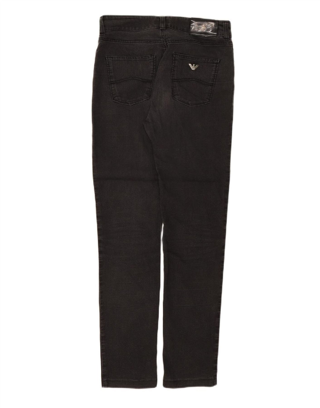 ARMANI Womens Slim Jeans W29 L30 Black Cotton