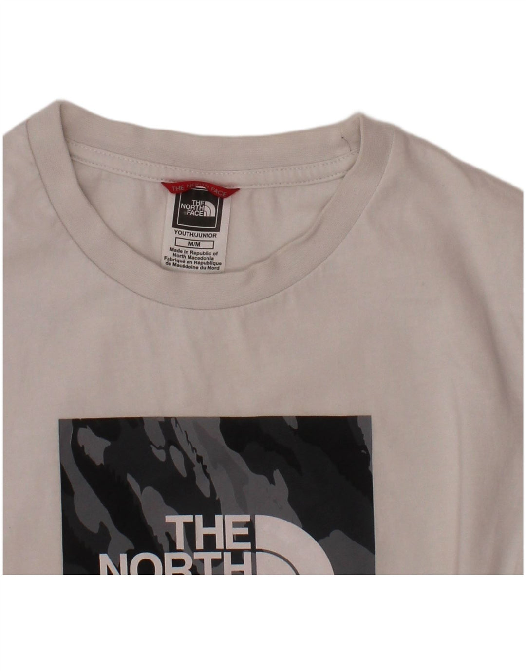 THE NORTH FACE Boys Graphic T-Shirt Top 9-10 Years Medium White
