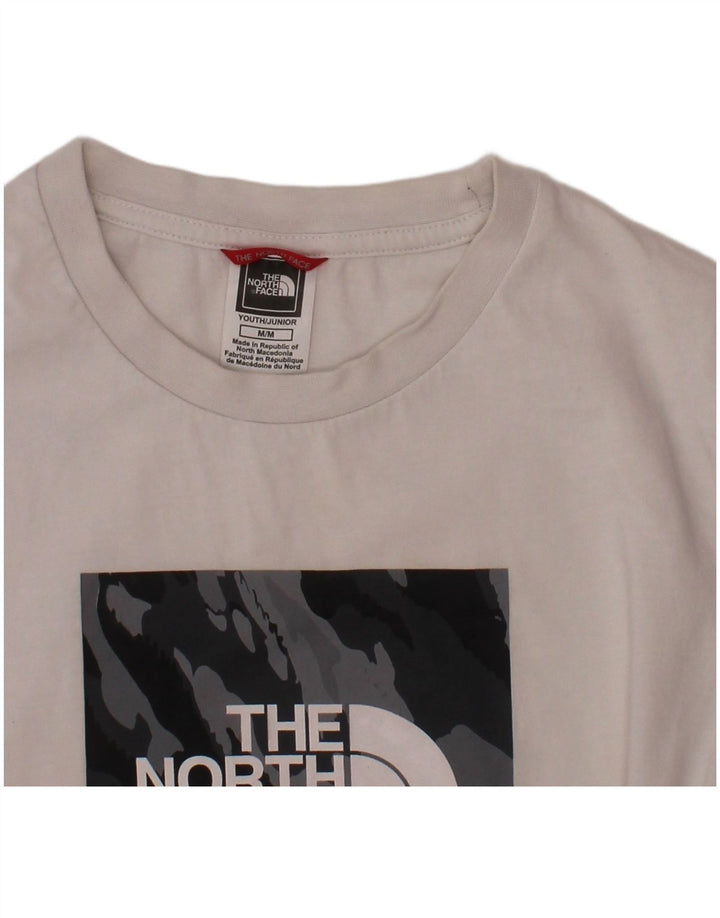 THE NORTH FACE Boys Graphic T-Shirt Top 9-10 Years Medium White
