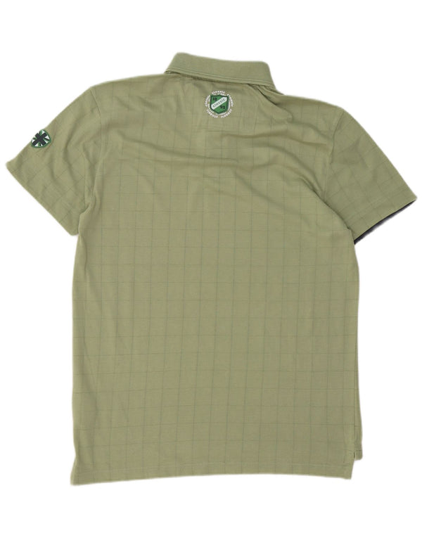 Reebok Mens Classic Fit Polo Shirt Large Green Cotton