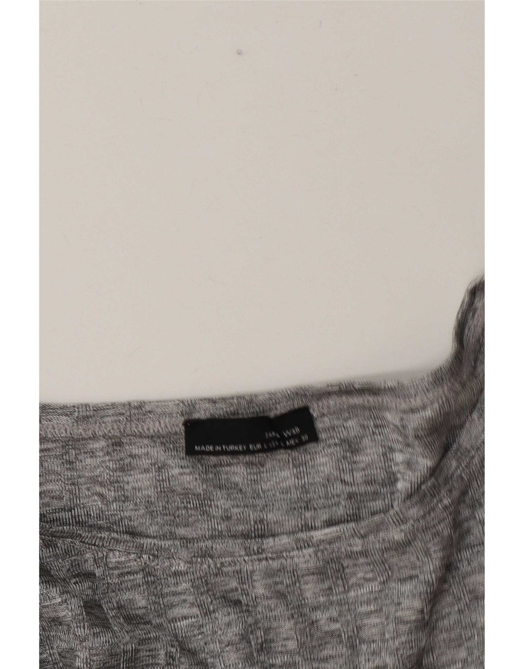 Zara Womens Top Long Sleeve UK 16 Large Grey