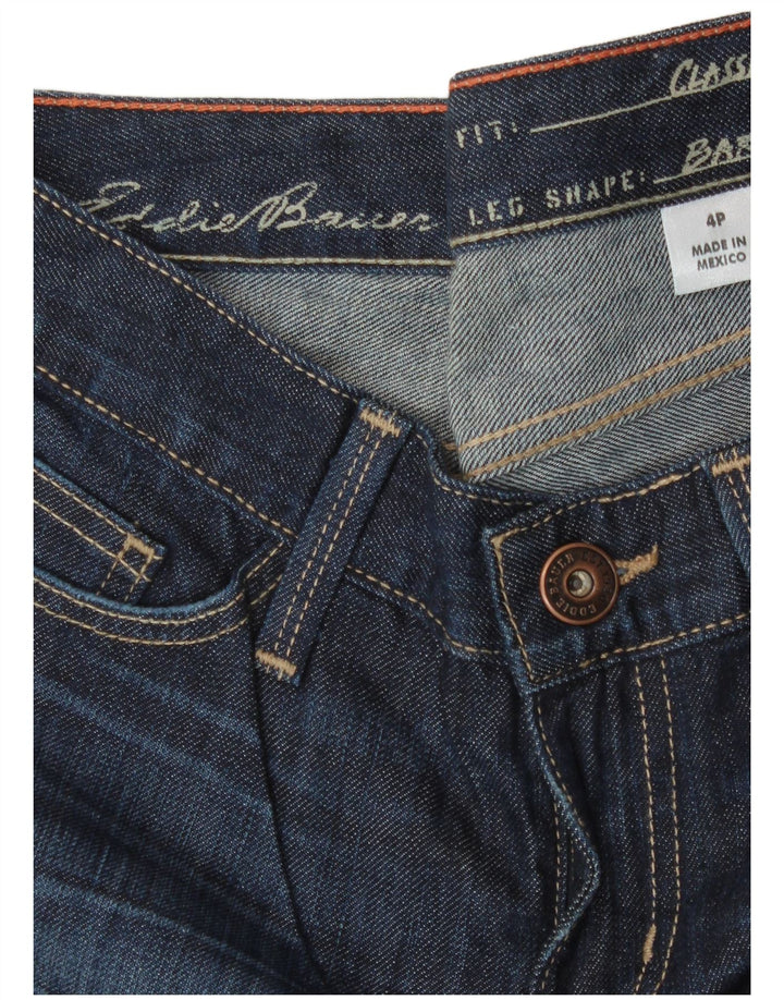 EDDIE BAUER Womens Classic Fit Bootcut Jeans US 4 Small W30 L28 Navy Blue
