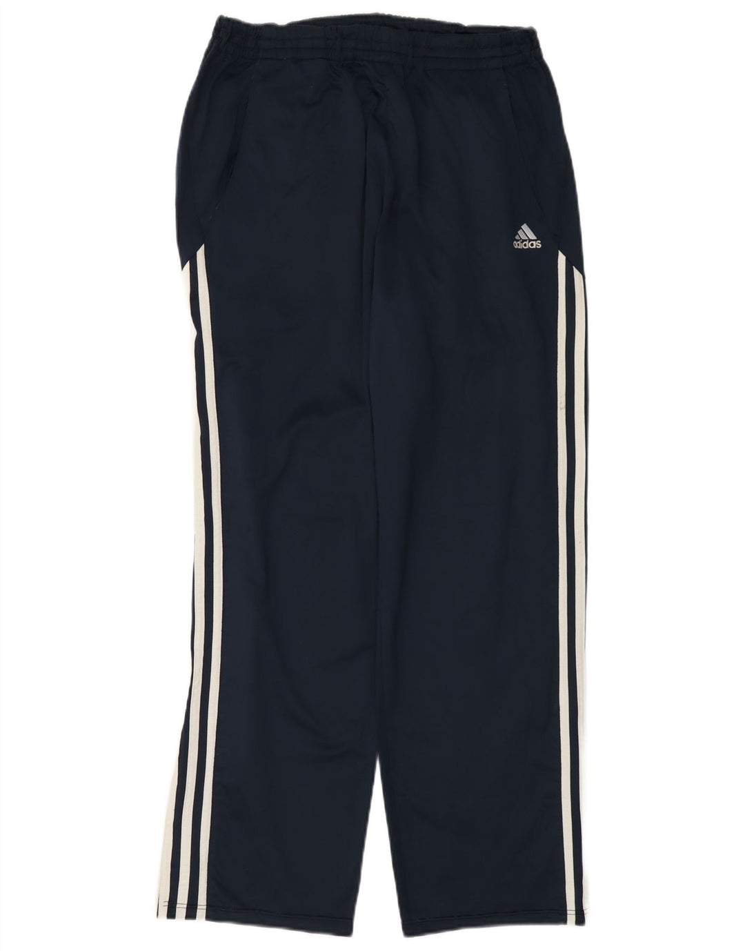 ADIDAS Mens Tracksuit Trousers Medium  Navy Blue Polyester