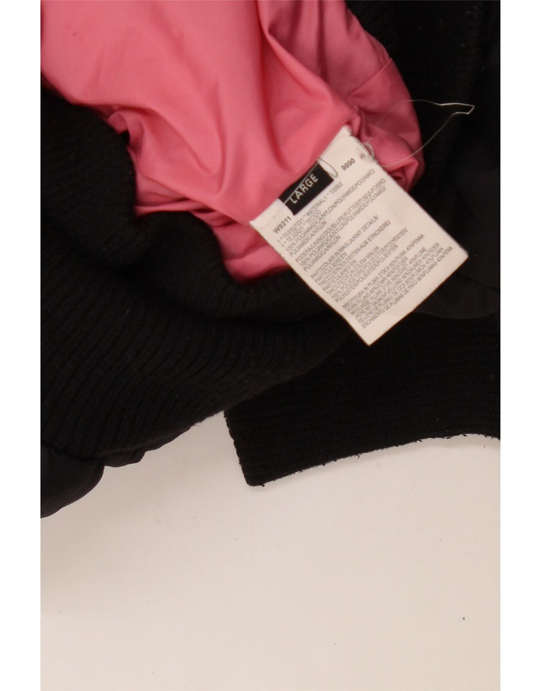 GUESS Womens Hooded Padded Jacket UK 16 Large Black Polyamide