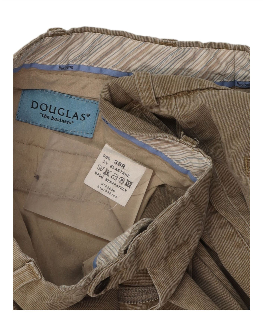 DOUGLAS Mens Straight Corduroy Trousers W38 L31  Beige Cotton