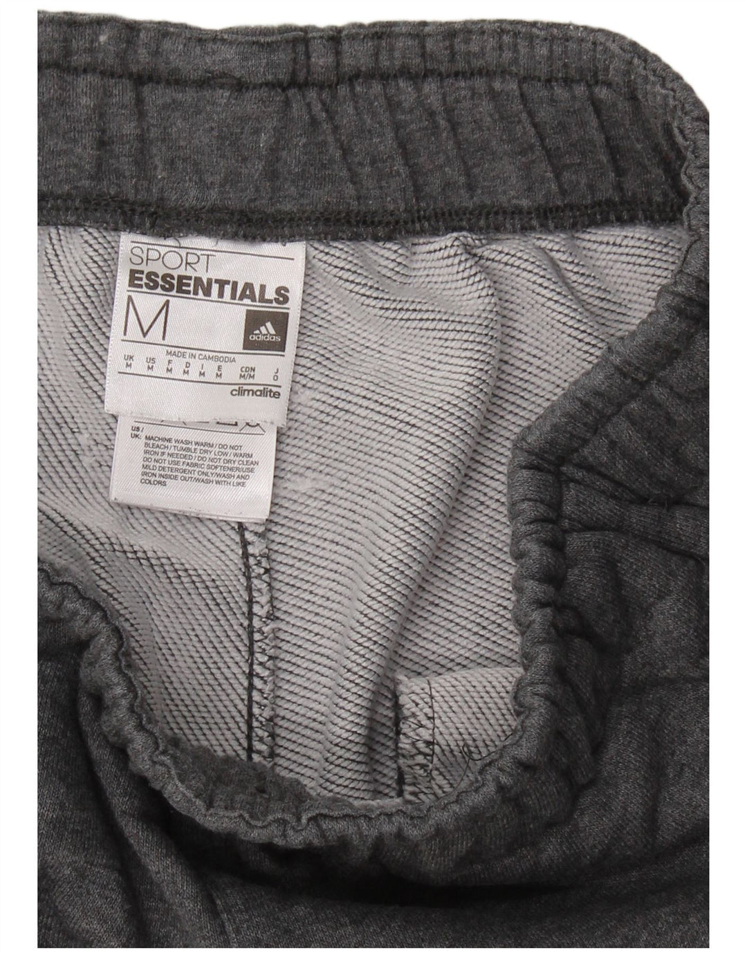 ADIDAS Mens Climalite Tracksuit Trousers Joggers Medium Grey Cotton