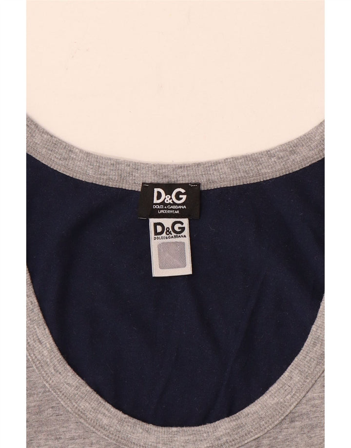 Dolce & Gabbana Mens Vest Top Small Grey Colourblock