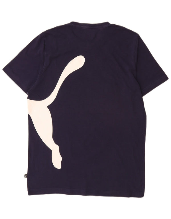 Puma Mens Graphic T-Shirt Top Large Navy Blue