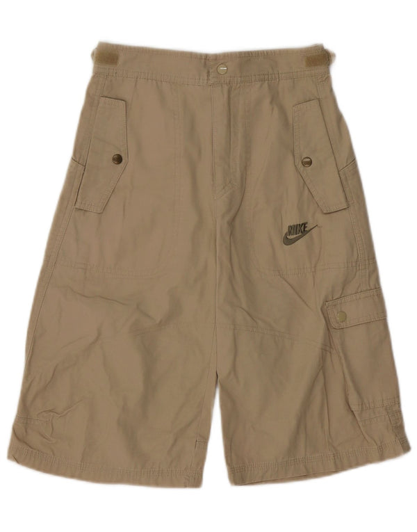 Nike Boys Cargo Shorts 8-9 Years Small W25 Beige Cotton