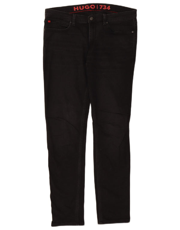 Hugo Boss Mens Slim Jeans W33 L31 Black Cotton
