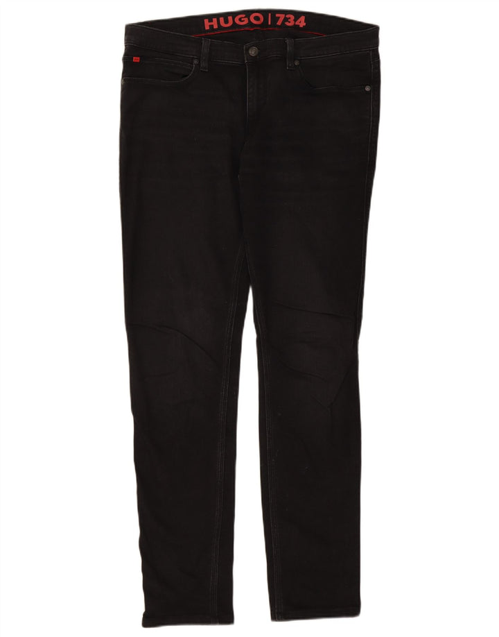 Hugo Boss Mens Slim Jeans W33 L31 Black Cotton