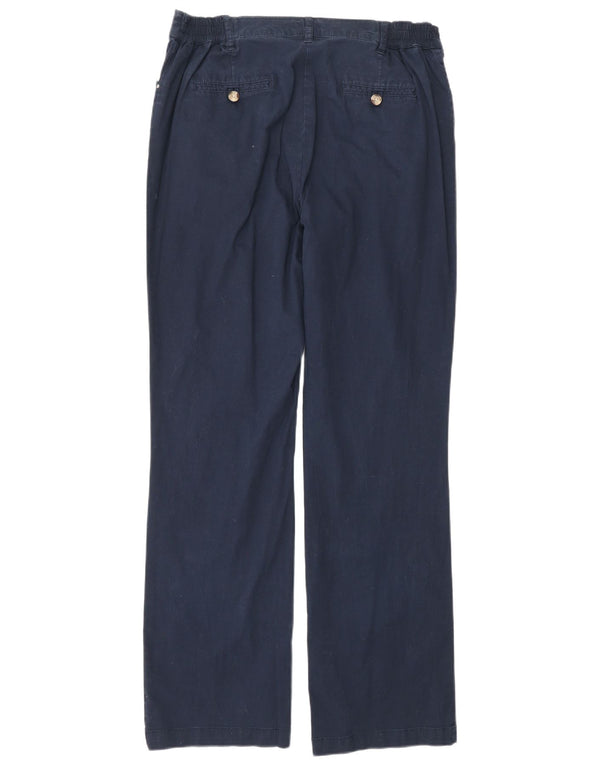 Traders Womens High Waist Casual Trousers UK 12 Medium W30 L30 Navy Blue