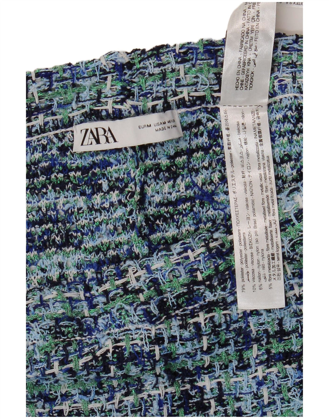 ZARA Womens Straight Casual Trousers Medium W30 L27 Multicoloured Check