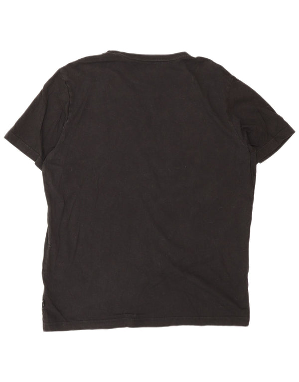 PUMA Mens Graphic T-Shirt Top Large Black Cotton