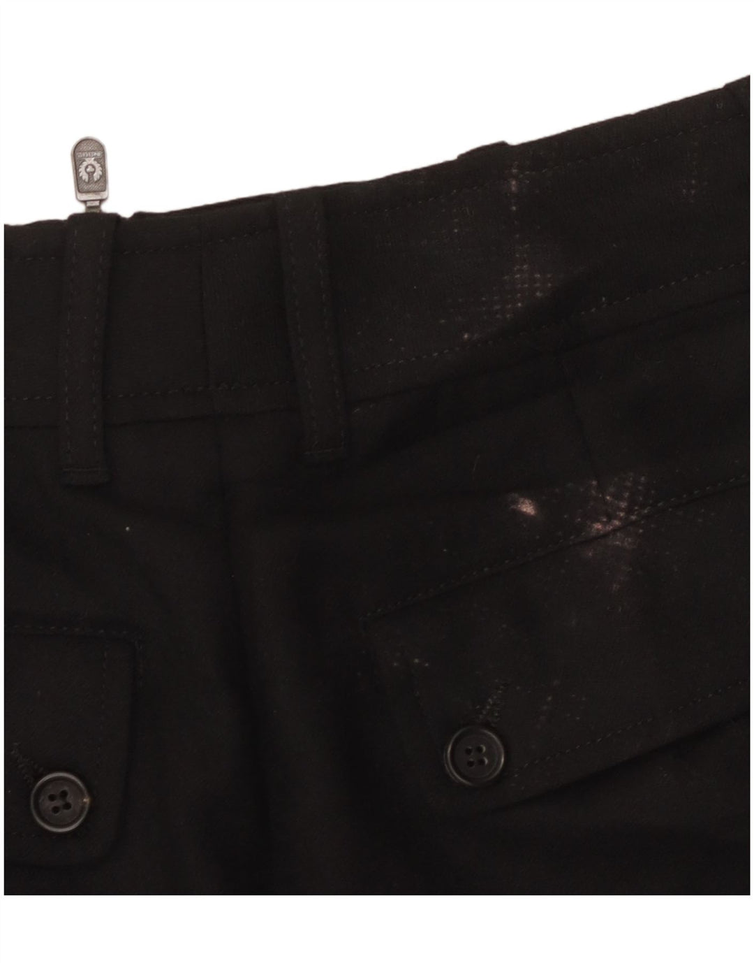 Belstaff Womens Graphic Pencil Skirt IT 44 Medium W30 Black Wool