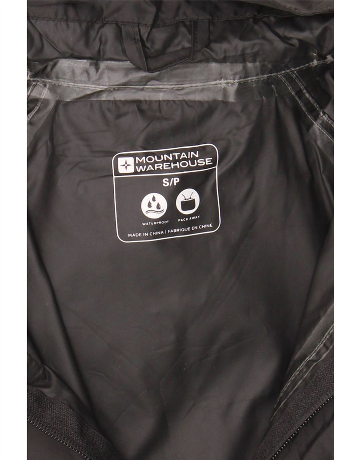MOUNTAIN WAREHOUSE Mens Hooded Rain Jacket UK 36 Small Black Polyamide Vintage Mountain Warehouse and Second-Hand Mountain Warehouse from Messina Hembry 