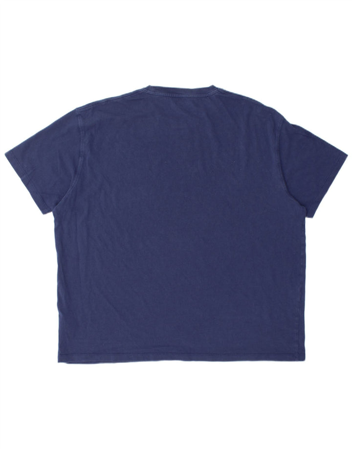 WRANGLER Mens T-Shirt Top Large Navy Blue Cotton