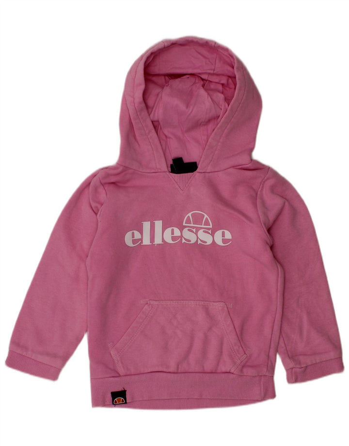 ELLESSE Baby Girls Graphic Hoodie Jumper 18-24 Months Pink Cotton