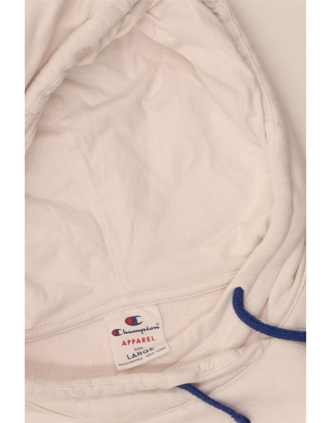 CHAMPION Girls Graphic Hoodie Jumper 11-12 Years Large White Cotton